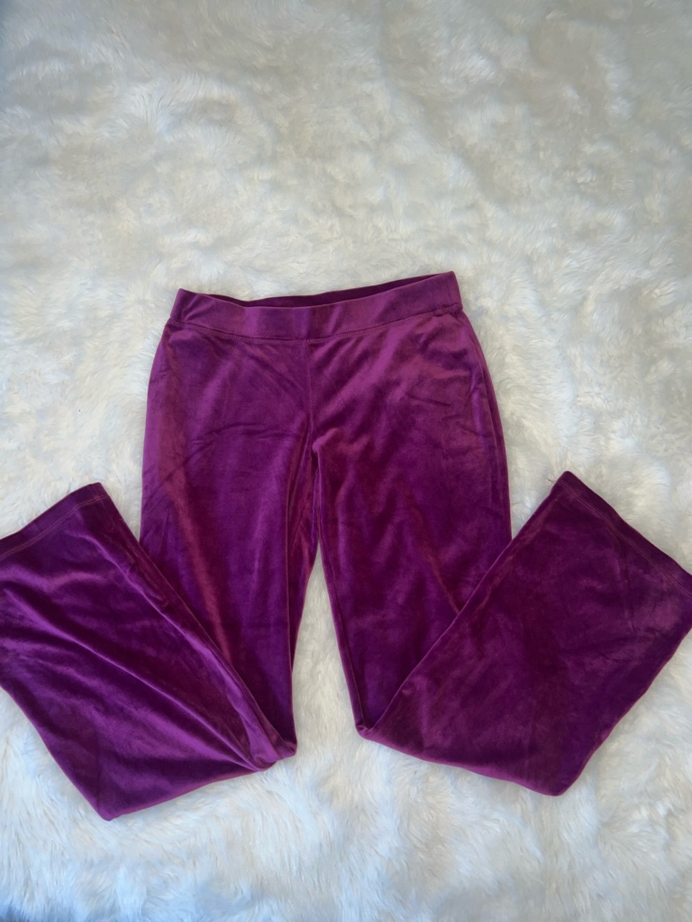 Medium Juicy Couture Purple Velour Crystal Logo Hoodie & Pants Set - Picture 3 of 6